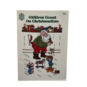 Vintage Children Count on Christmastime Cross Stitch Design Book 1982 Holiday